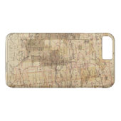 Coques Case-Mate iPhone Carte du progrès 1878 des enquêtes géographiques 2 (Dos (Horizontal))