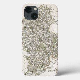 ETUI iPhone 13 CARTE DU STAFFORDSHIRE, 1793