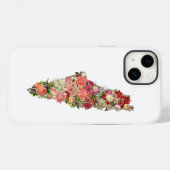 Coques Case-Mate iPhone Carte florale simple unique de Palestine (Verso (horizontal))