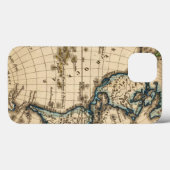 Coques Case-Mate iPhone Carte gravée de l'hémisphère occidental (Verso (horizontal))