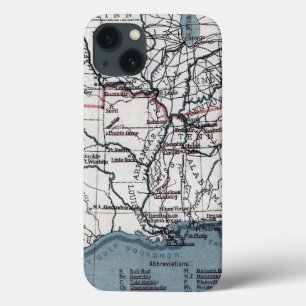 ETUI iPhone Case-Mate CARTE : GUERRE CIVILE, 1861