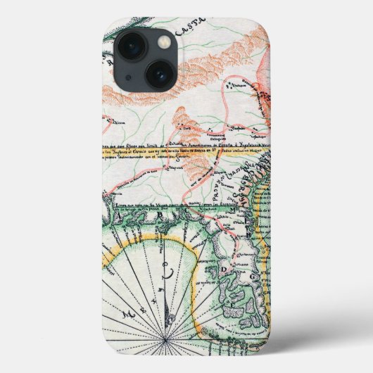 Coques Case-Mate iPhone Carte : L'Amérique du Nord, 1742 (Verso)