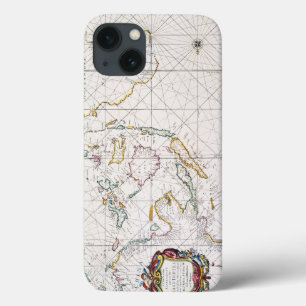 ETUI iPhone 13 CARTE : LES INDES EST, 1670