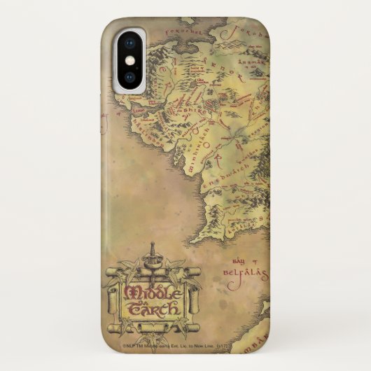 Coques Case-Mate iPhone Carte MIDDLE EARTH™ (Dos)