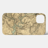 Coques Case-Mate iPhone Carte militaire de Richmond et Petersburgh (Verso (horizontal))