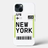 Coques Case-Mate iPhone Carte Mini Boarding Pass New York (Verso)