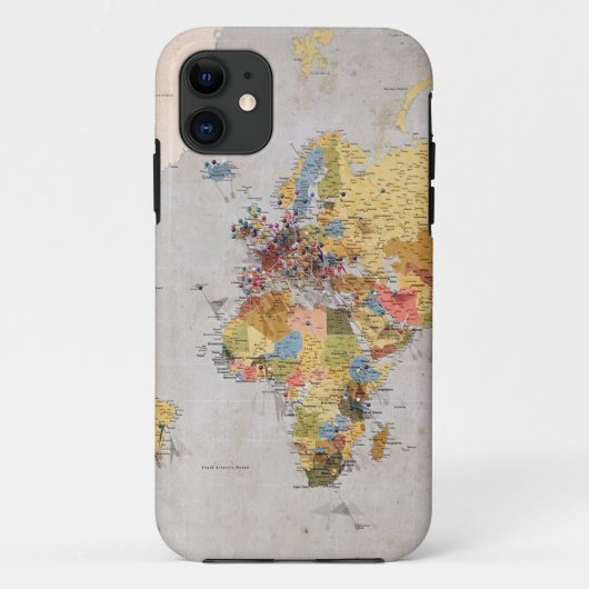 Coques Case-Mate iPhone carte mondiale (Dos)