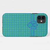 Coques Case-Mate iPhone Carte Monogrammed iPhone 5 s Case Green Polka Dot (Dos (Horizontal))
