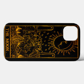 Coques Case-Mate iPhone Carte Moon Tarot | Or Et Noir | Major Arcan (Verso (horizontal))