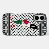Coques Case-Mate iPhone Carte palestinienne keffiyeh avec police arabe (Verso (horizontal))
