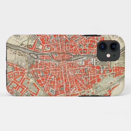 Coques Case-Mate iPhone Carte Paris (Dos (Horizontal))