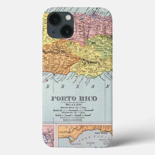 COQUES Case-Mate iPhone CARTE : PORTO RICO, 1900 (Verso)