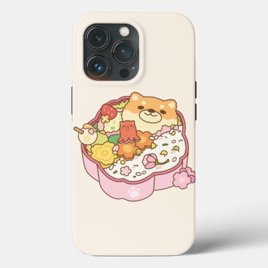 Coques Case-Mate iPhone Carte postale japonaise Shiba Inu Sakura Bento Box (Verso)