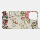 Coques Case-Mate iPhone Carte postale vintage Paris. (Verso (horizontal))