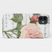Coques Case-Mate iPhone carte postale vintage rose (Dos (Horizontal))