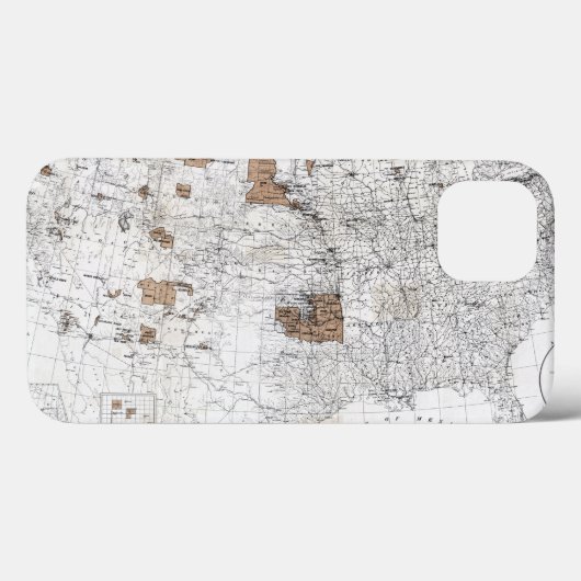 COQUES Case-Mate iPhone CARTE : RÉSERVATIONS, 1888 (Verso (horizontal))