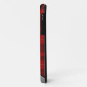 Coques Case-Mate iPhone Carte rouge et noire personnalisée (Dos/Gauche)