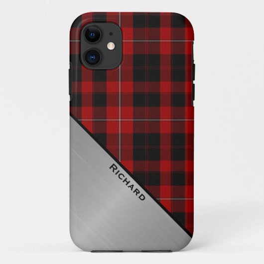 Coques Case-Mate iPhone Carte rouge et noire personnalisée (Dos)