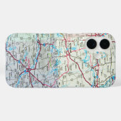 Coques Case-Mate iPhone Carte routière du Midwest United States (Verso (horizontal))