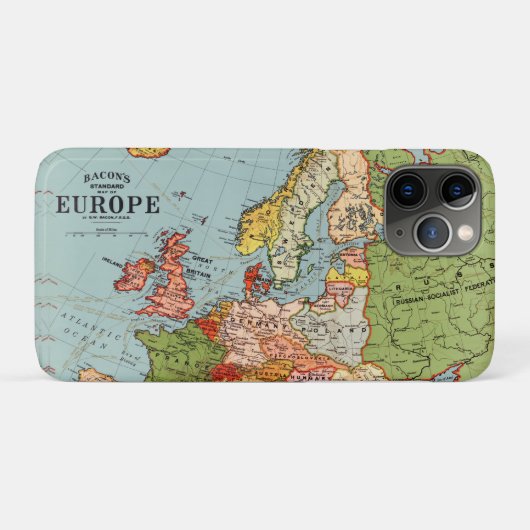 Coques Case-Mate iPhone Carte standard de l'Europe de Bacon du 20e siècle  (Dos (Horizontal))