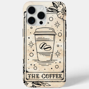 Coque iPhone 15 Pro Max Carte Tarot Café