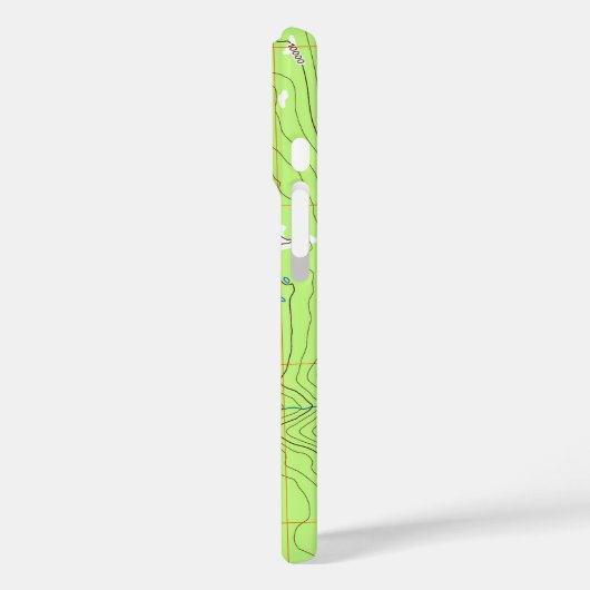 Coques Case-Mate iPhone Carte topographique Monogramme (Verso / Gauche)