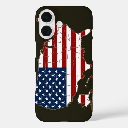 Coques Case-Mate iPhone Carte USA avec drapeau américain (Verso)
