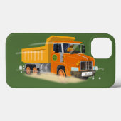 Coques Case-Mate iPhone Cartographie de camion à vidange jaune pour enfant (Verso (horizontal))