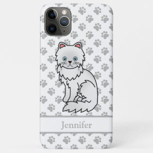 Case-Mate iPhone Case Carton blanc persan mignon Chat et nom