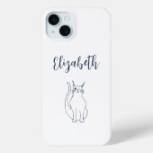 Coques Case-Mate iPhone Carton chat mignon Winking Kitty Simple (Verso)
