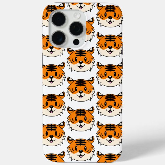 Coques Case-Mate iPhone Carton doux et souriant tigre (Verso)