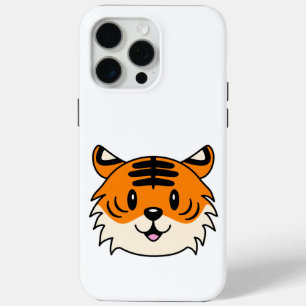 Coque iPhone 15 Pro Max Carton doux et souriant tigre
