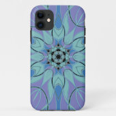 Coques Case-Mate iPhone Carton Mandala Flower bleu et violet (Dos)
