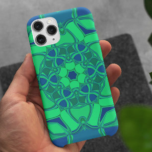 Case-Mate iPhone Case Carton Mandala Flower vert et bleu