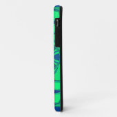 Coques Case-Mate iPhone Carton Mandala Flower vert et bleu (Dos/Gauche)