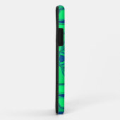 Coques Case-Mate iPhone Carton Mandala Flower vert et bleu (Dos/Droite)