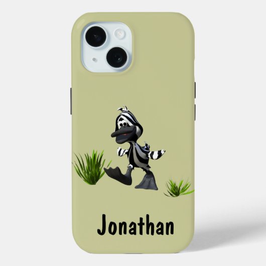 Coques Case-Mate iPhone Carton mignon Zebra Duck (Verso)