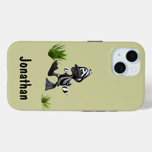 Coques Case-Mate iPhone Carton mignon Zebra Duck (Verso (horizontal))