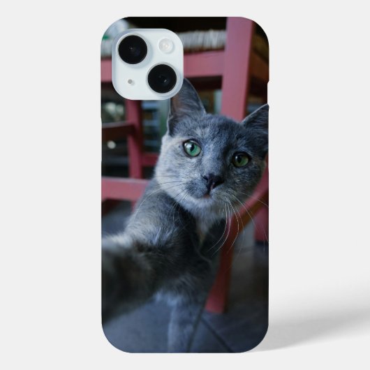 Coques Case-Mate iPhone Cartoon Chat Prise d'un selfie - Fun & Stylo Télép (Verso)