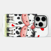 Coques Case-Mate iPhone Cartoon Cow Couple Love (Verso (horizontal))