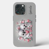 Coques Case-Mate iPhone Cartoon Cute Koala Les amoureux du coeur Saint Val (Verso)