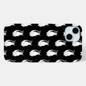 Coques Case-Mate iPhone Cartoon de chats mignon Motif main dessinée noir (Verso (horizontal))