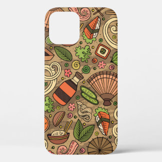 Case-Mate iPhone Case Cartoon joli main dessiné Japon nourriture sans so