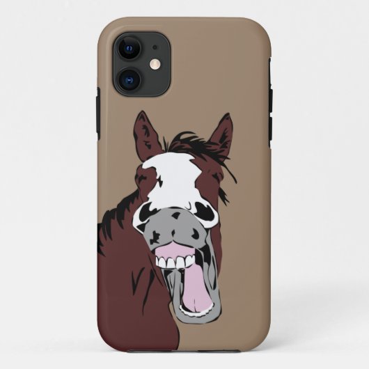 Coques Case-Mate iPhone Cartoon Laughing Horse Humour bureau d'amusement (Dos)