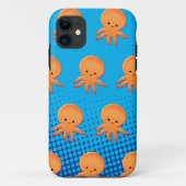 Coques Case-Mate iPhone Cartoon mignon bébé poulpe bleu océan (Dos)