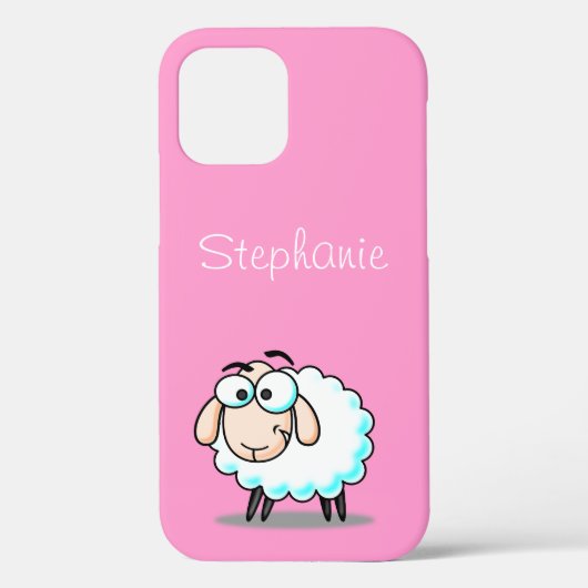 Coques Case-Mate iPhone Cartoon mignon rose fille mouton (Verso)
