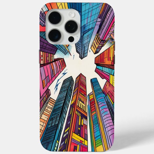 Coques Case-Mate iPhone Cartoon Style Buildings iPhone Case (Verso)