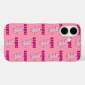 Coques Case-Mate iPhone Cartoon T-Rex Dinosaur Mignonne Et Rose En Colère (Verso (horizontal))