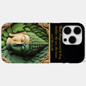 Coques Case-Mate iPhone Carture bouddhiste avec Feuilles & Orbes Génératio (Verso (horizontal))