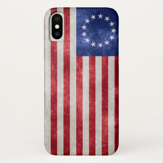 Coques Case-Mate iPhone Cas 1776 de l'iPhone X de drapeau de Betsy Ross (Dos)